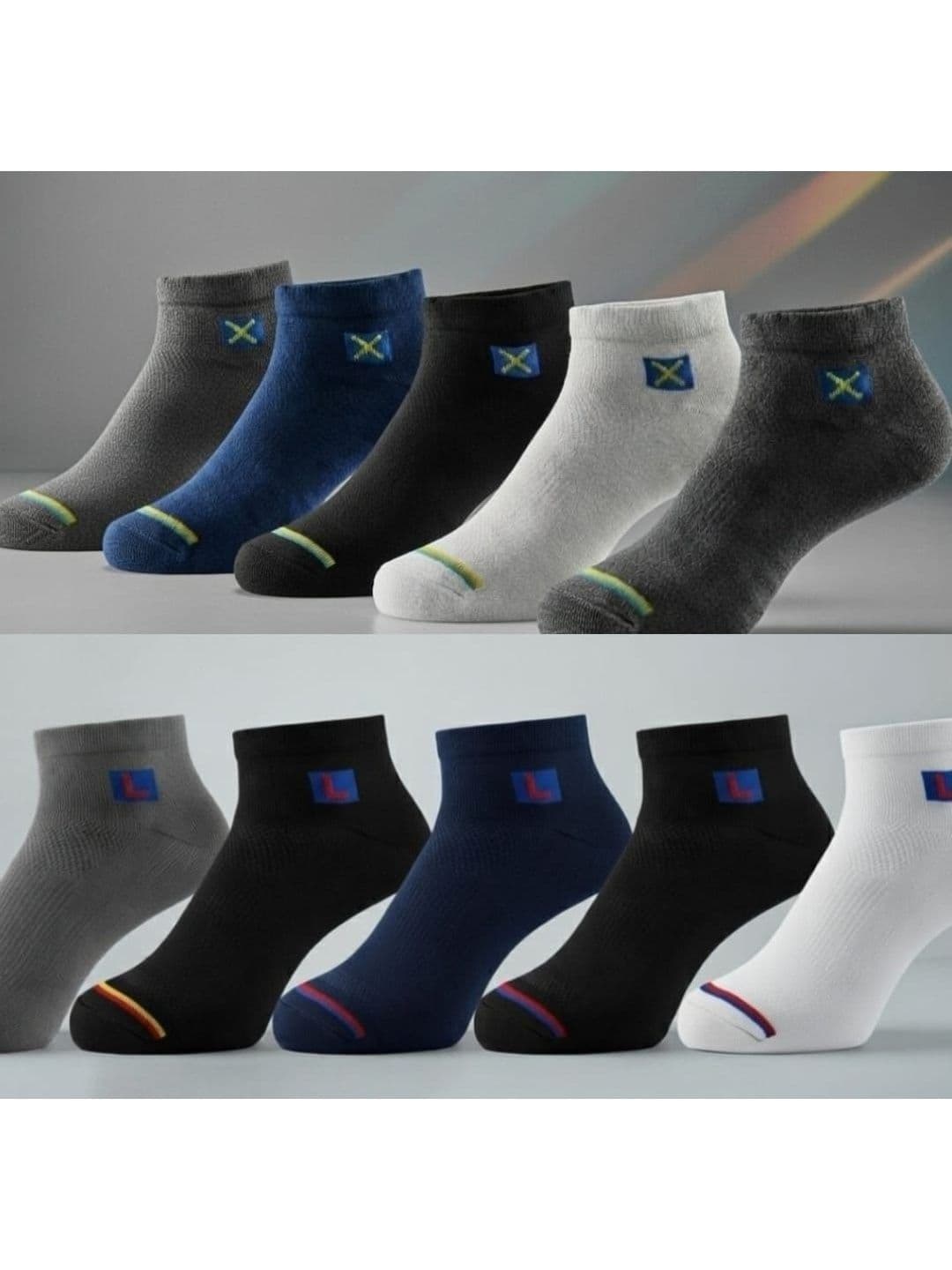 GARUN Men Pack of 10 Cotton Ankle Length Socks - view 1