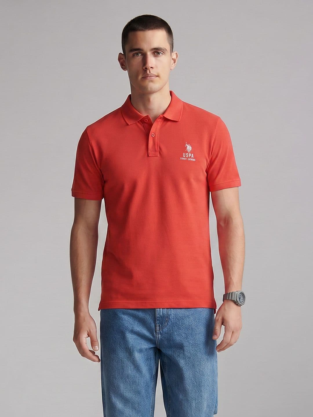 U.S. Polo Assn. Denim Co. Cotton Polo Collar Slim-Fit T-shirt - view 1