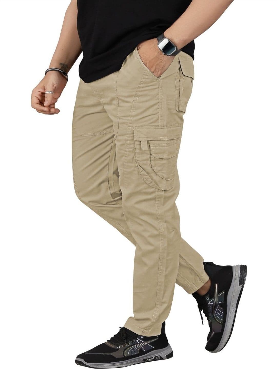 R.Code by The Roadster Life Co. Men Comfort Cargos Trousers - view 1