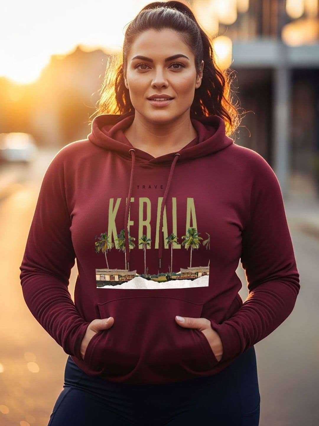 Moda Rapido Women Printed Hooded Sweatshirt - view 1