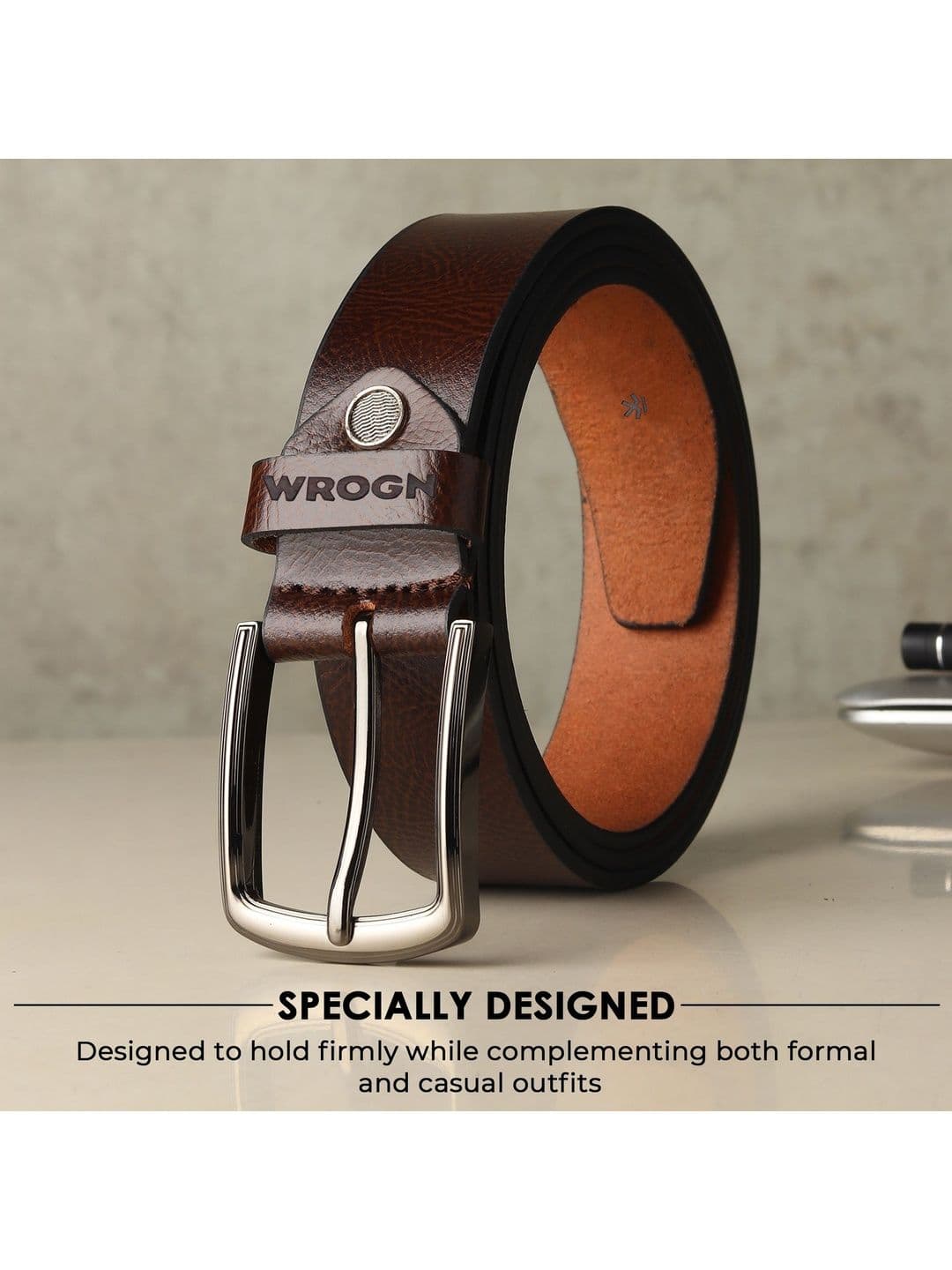 WROGN Men Textured Leather Belt - view 1