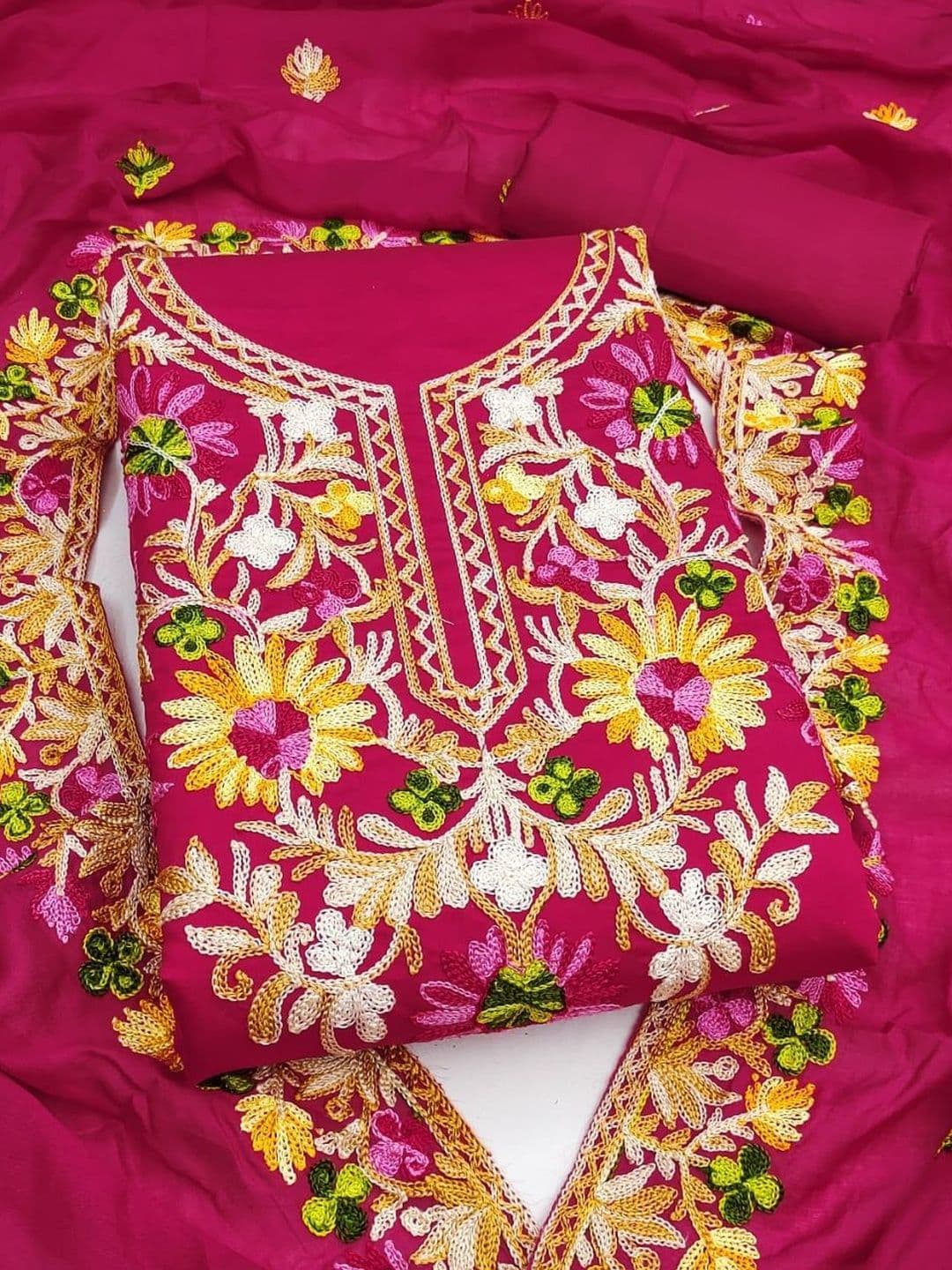 Rangtulika Ethnics Embroidered Unstitched Dress Material - view 1
