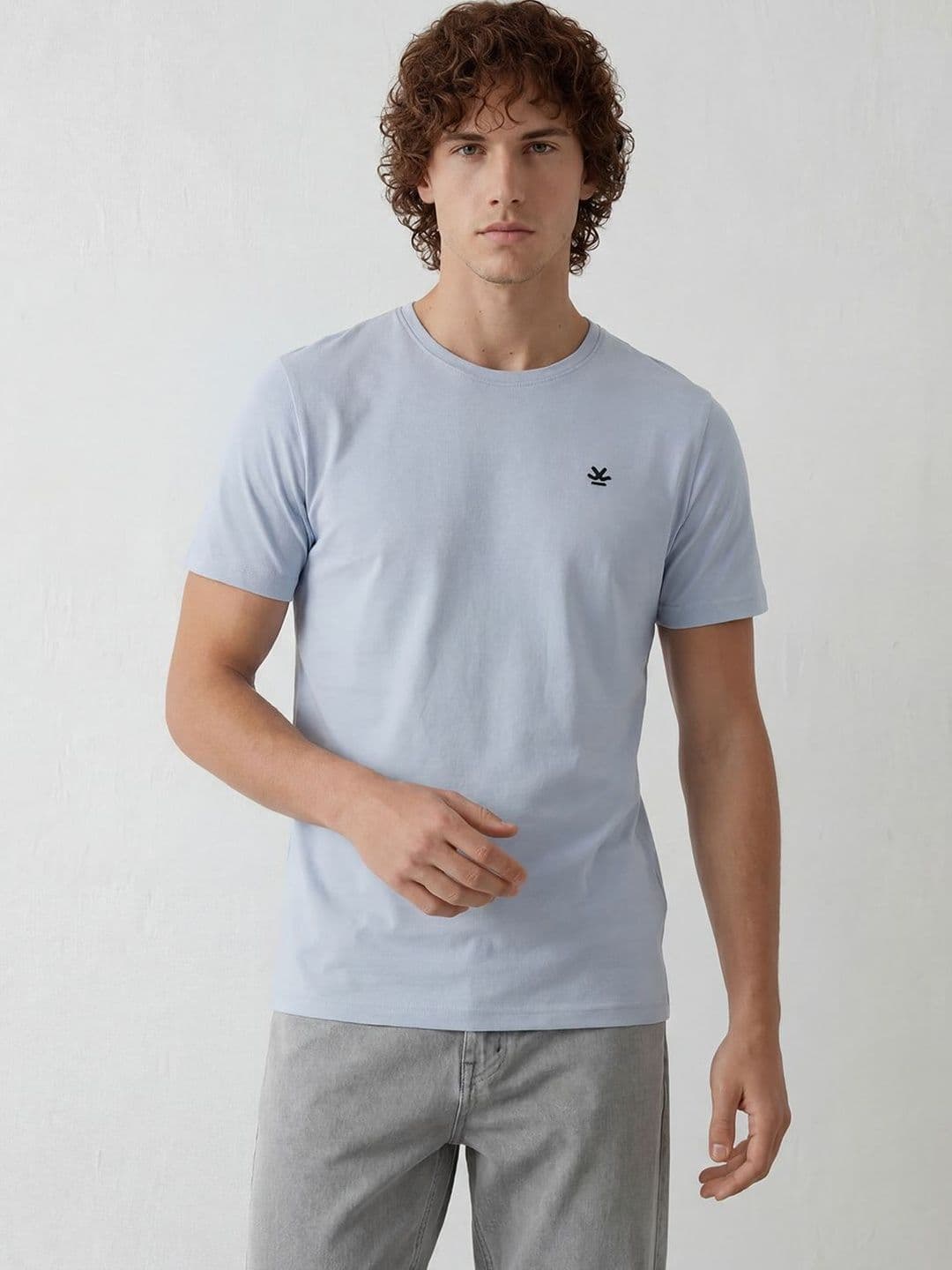 WROGN Men Brand Logo Printed Slim Fit T-shirt - view 1