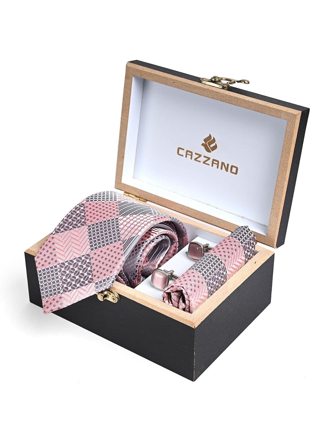 Cazzano Checked Ties & Cufflinks - view 1