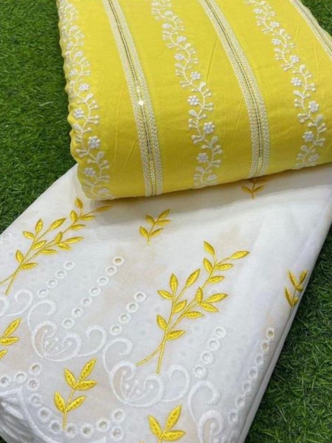 TRYSTON Embroidered Unstitched Dress Material - view 1