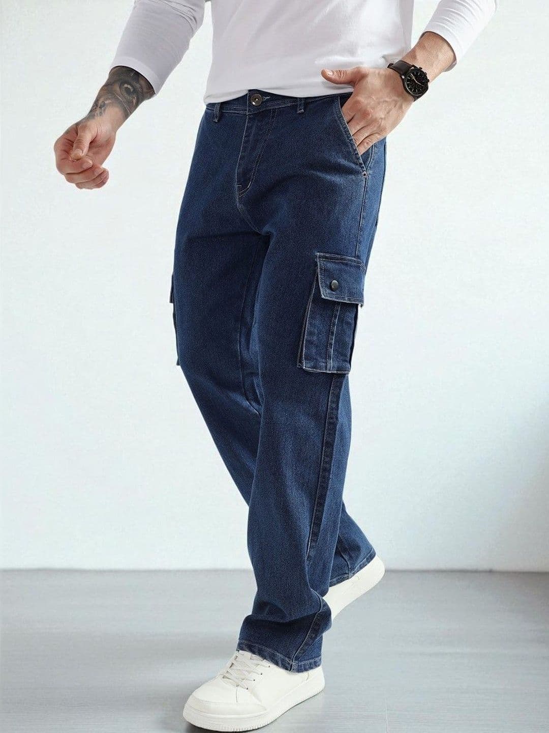 DENIMLOOK Men Relaxed Fit Mid-Rise Jeans - view 1