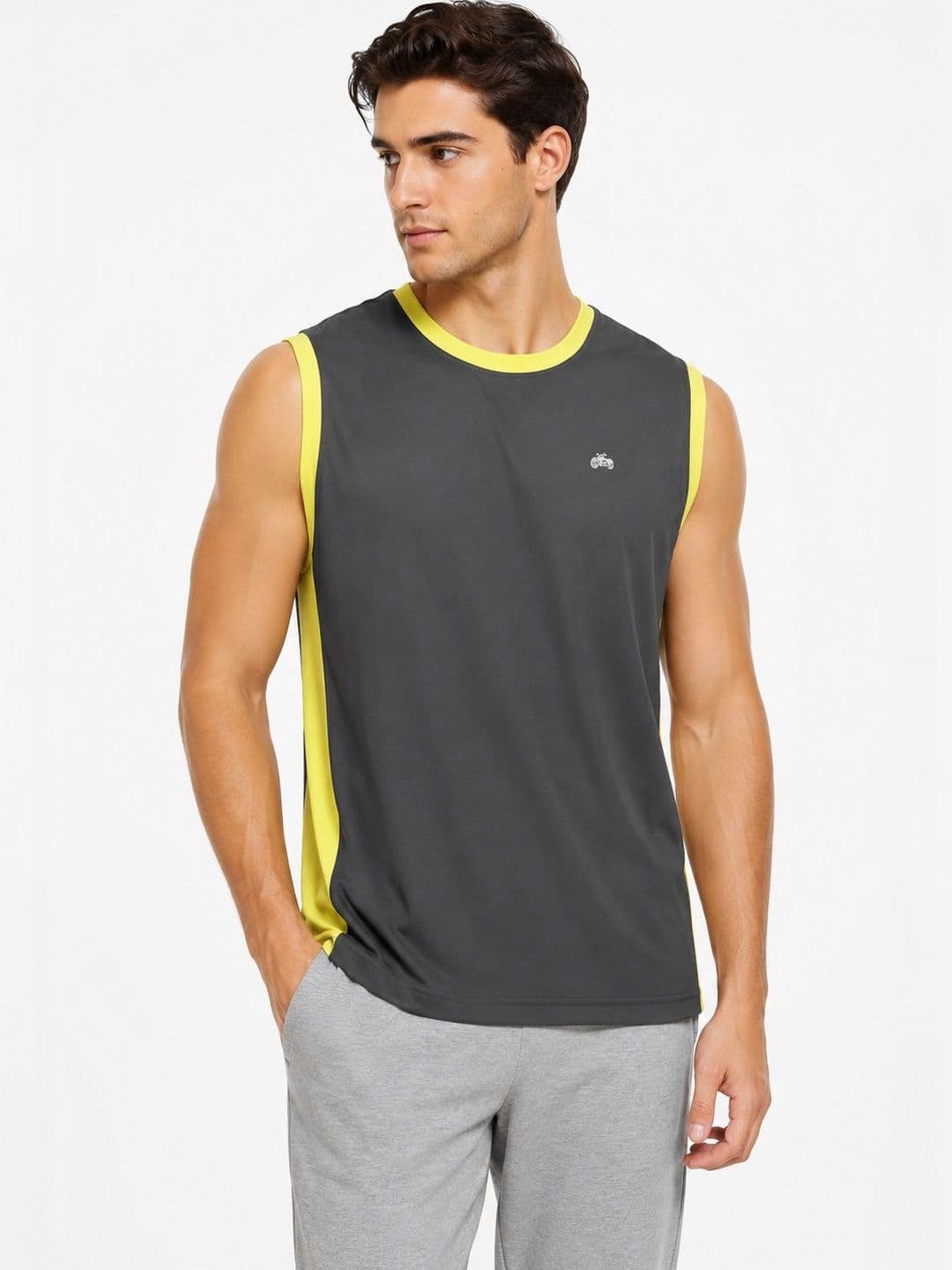 Raves Men Colourblocked Dri-FIT Tank - view 1