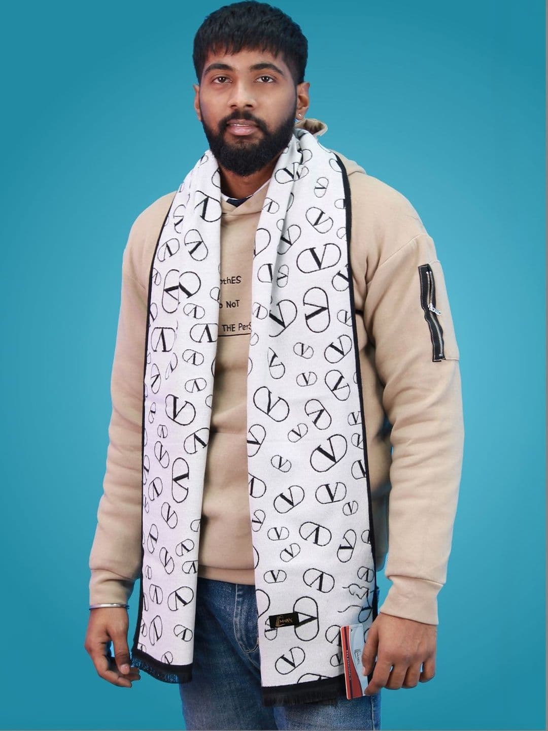 MHAX Men Patterned Merino Wool Mufflers - view 1