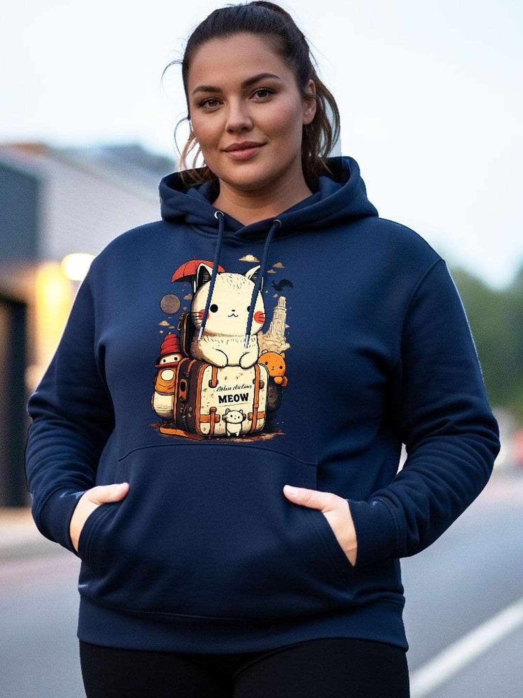 Moda Rapido Women Printed Hooded Sweatshirt - view 1