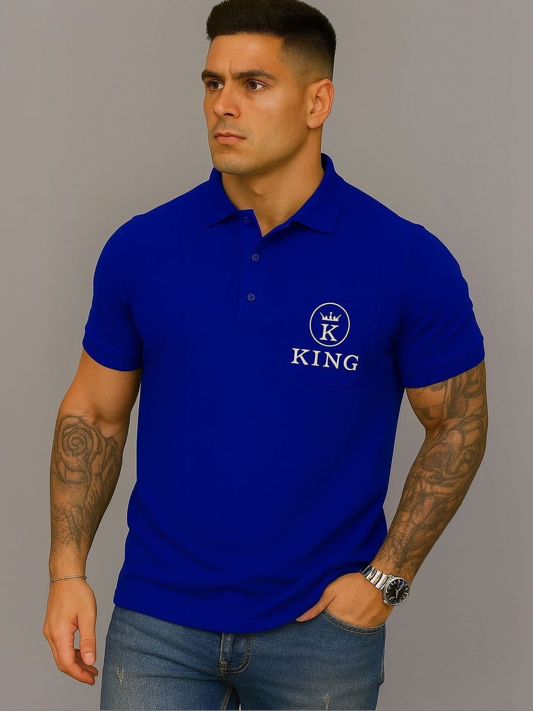 SCUBA Men Typography Printed Polo Collar Pure Cotton Pockets T-shirt - view 1