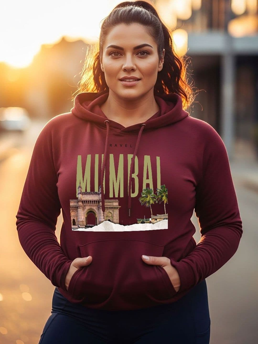 Moda Rapido Women Printed Hooded Sweatshirt - view 1