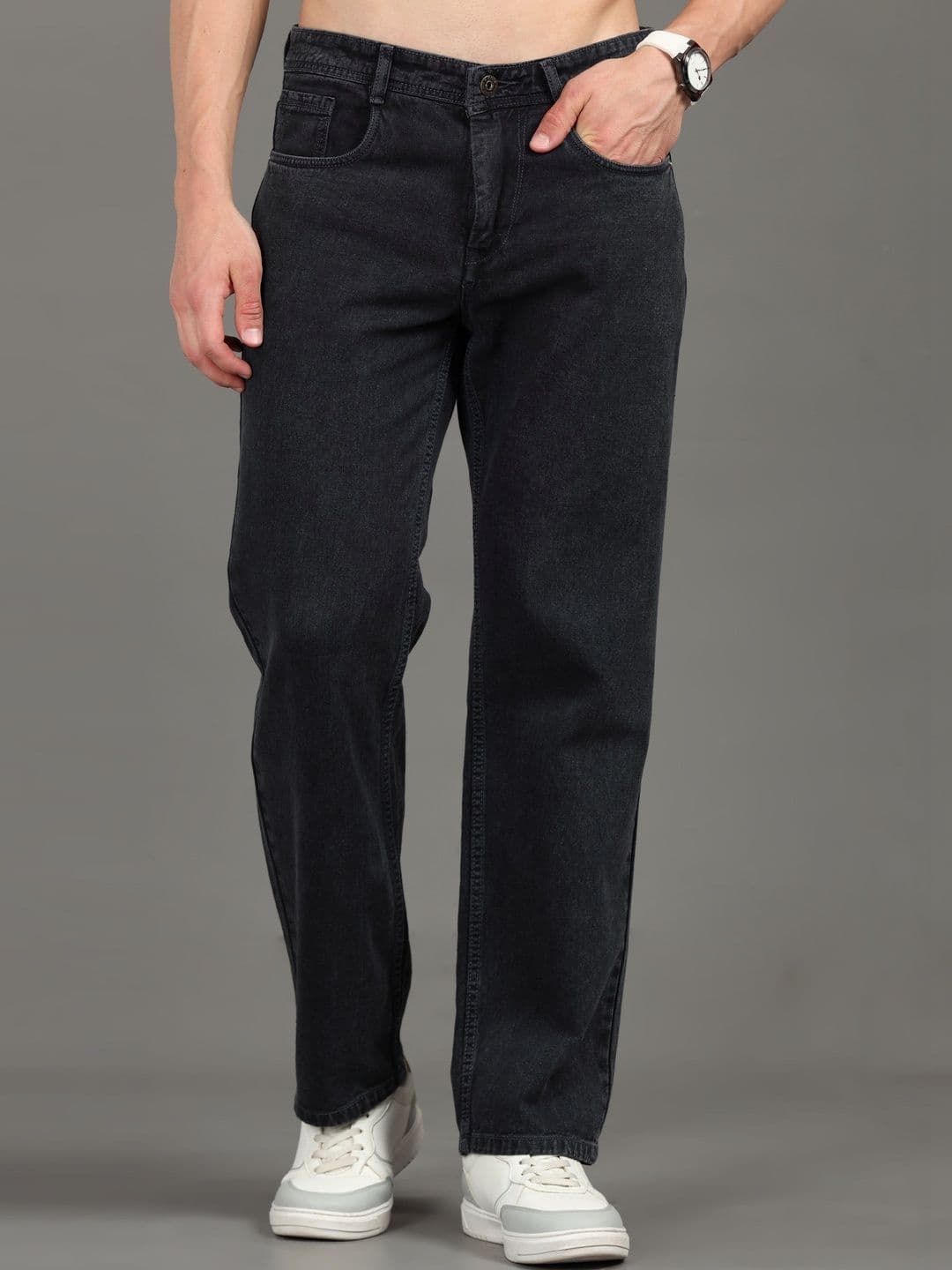 R.Code by The Roadster Life Co. Men Loose Mid-Rise Light Fade Jeans - view 1