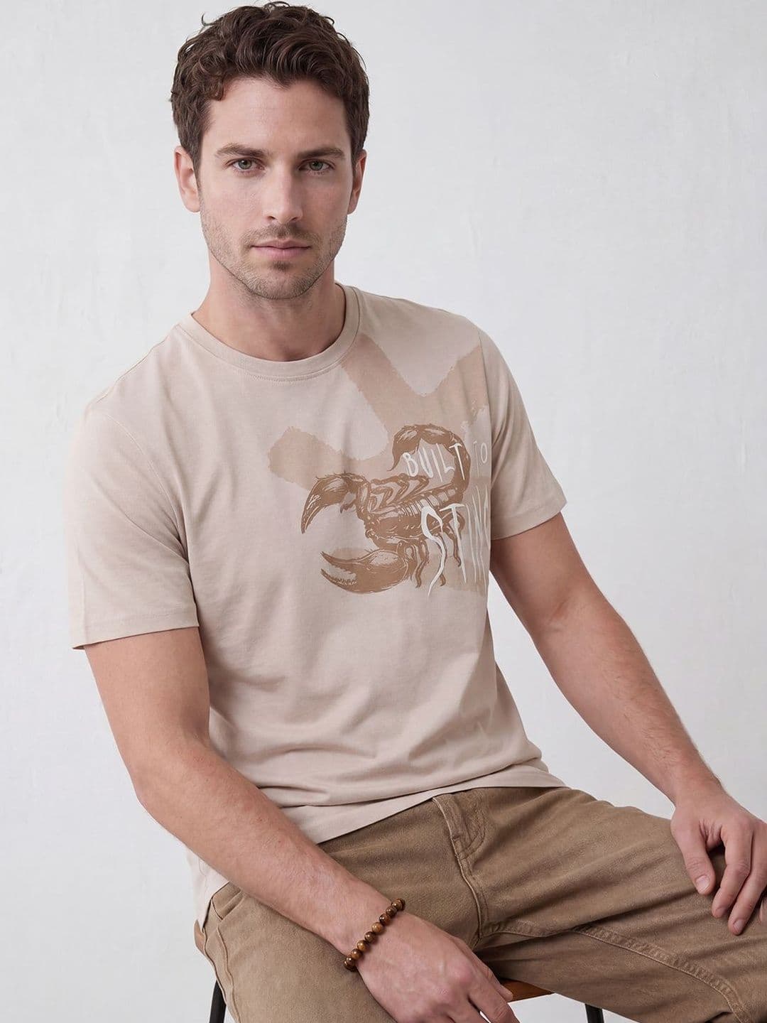 WROGN Men Printed Slim Fit T-shirt - view 1