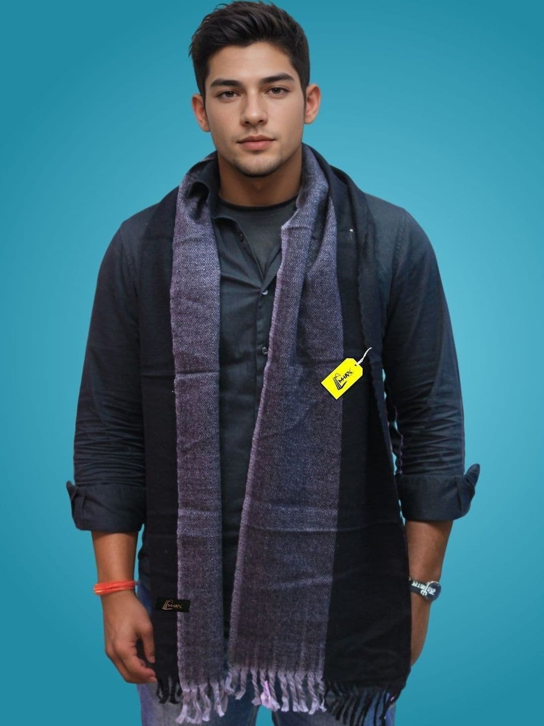 MHAX Men Patterned Merino Wool Mufflers - view 1