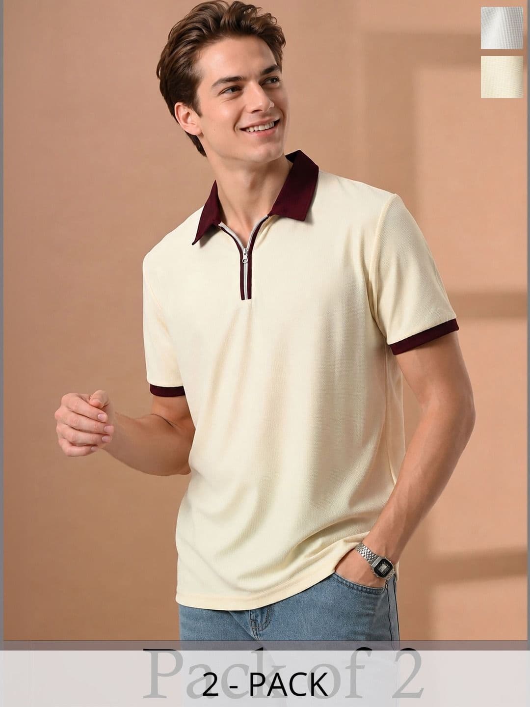 MaverIQ Men 2 Polo Collar T-shirt - view 1