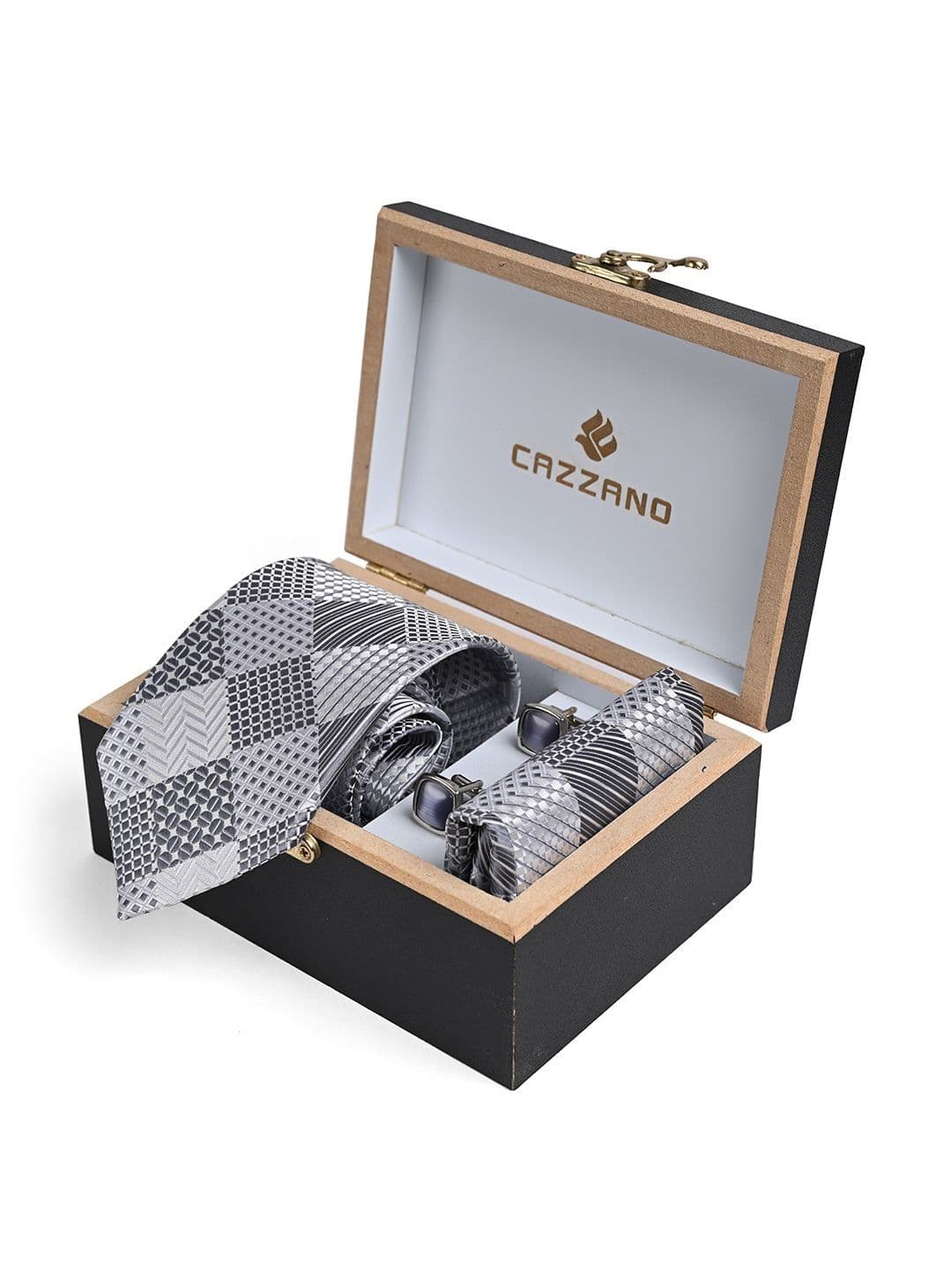 Cazzano Checked Ties & Cufflinks - view 1