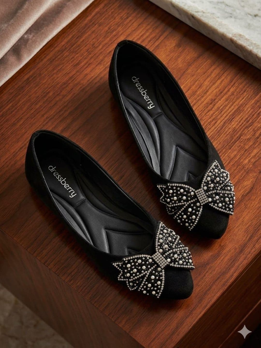 DressBerry Pointed Toe Slip-On Ballerinas - view 1