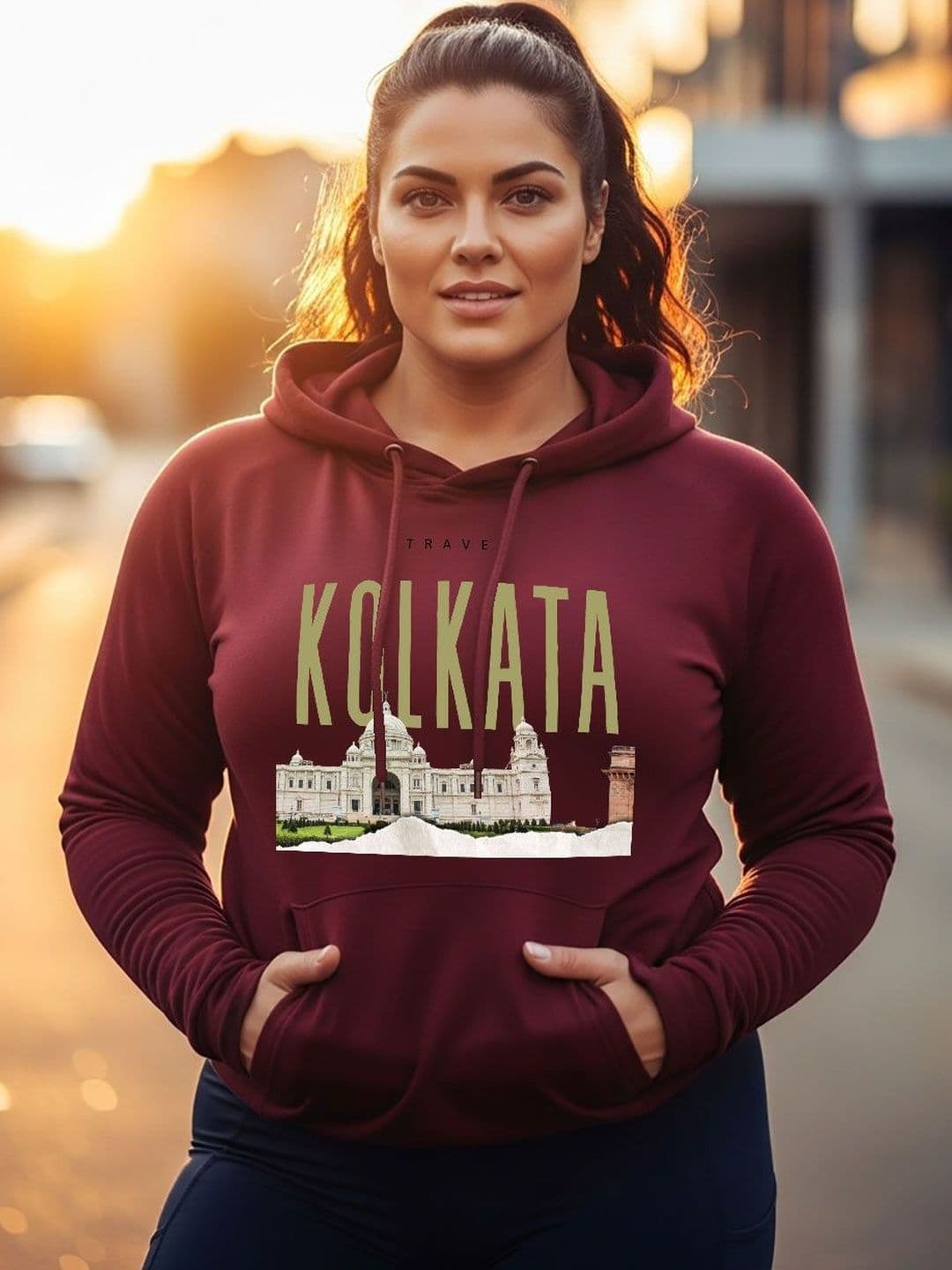 Moda Rapido Women Printed Hooded Sweatshirt - view 1