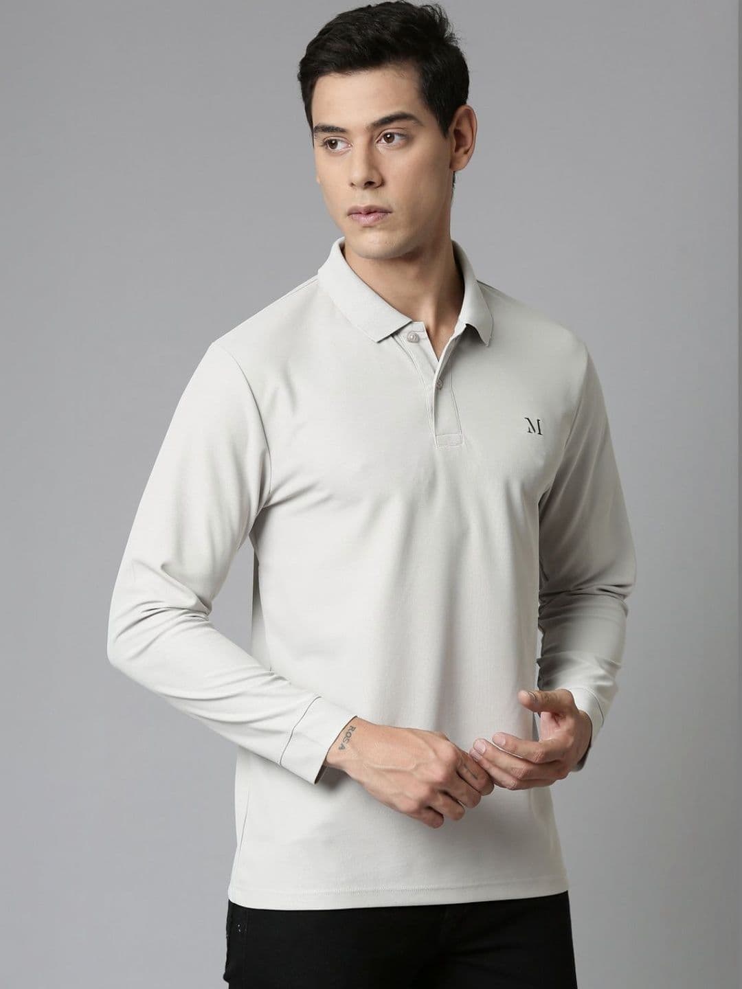MAXZONE Men Brand Logo Polo Collar T-shirt - view 1