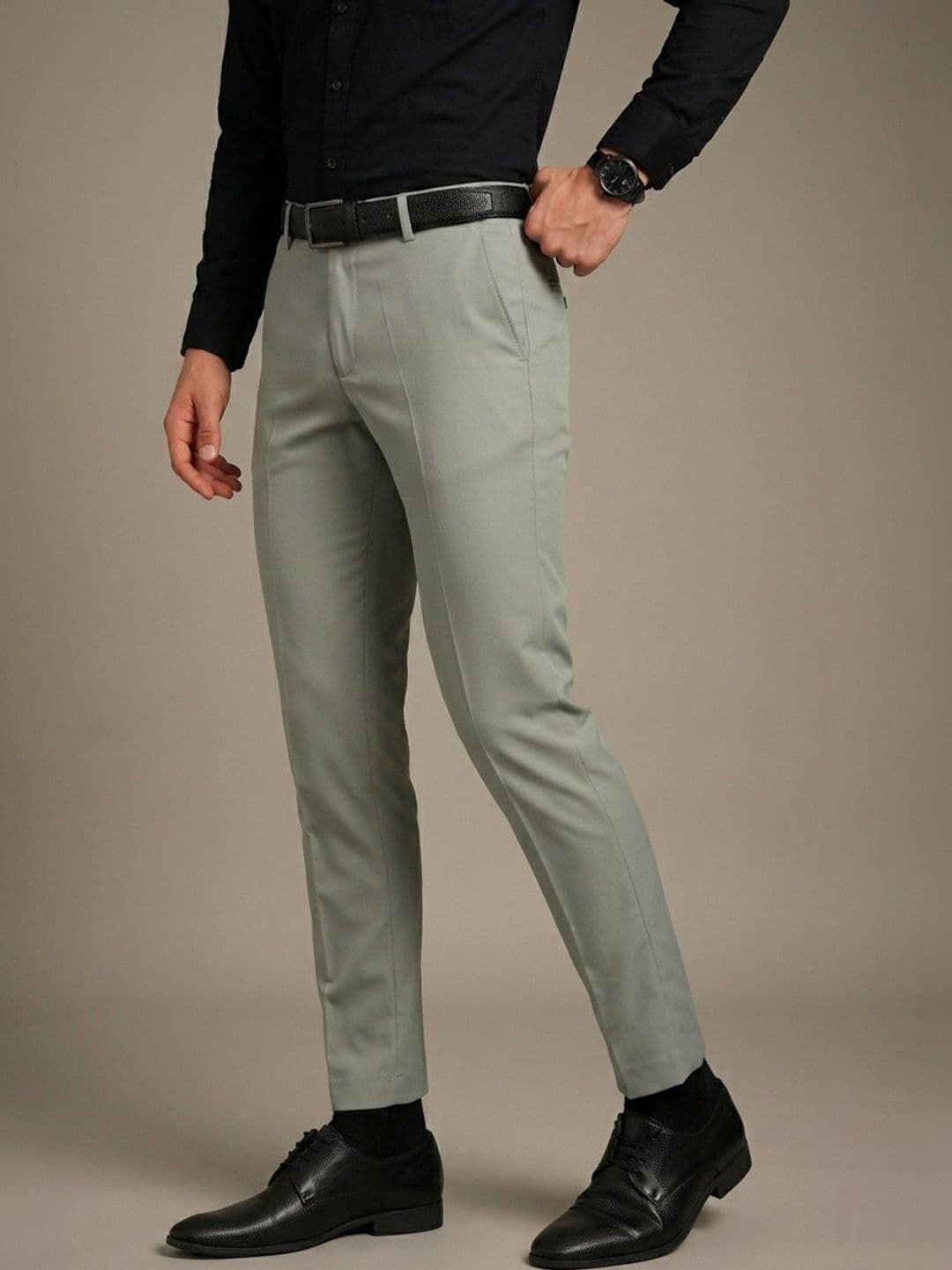 glitchez Men Slim Fit Formal Trousers - view 1