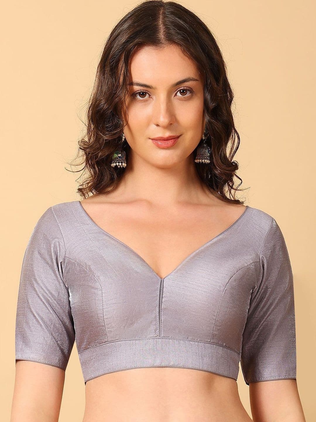 Anouk Solid Saree Blouse - view 1