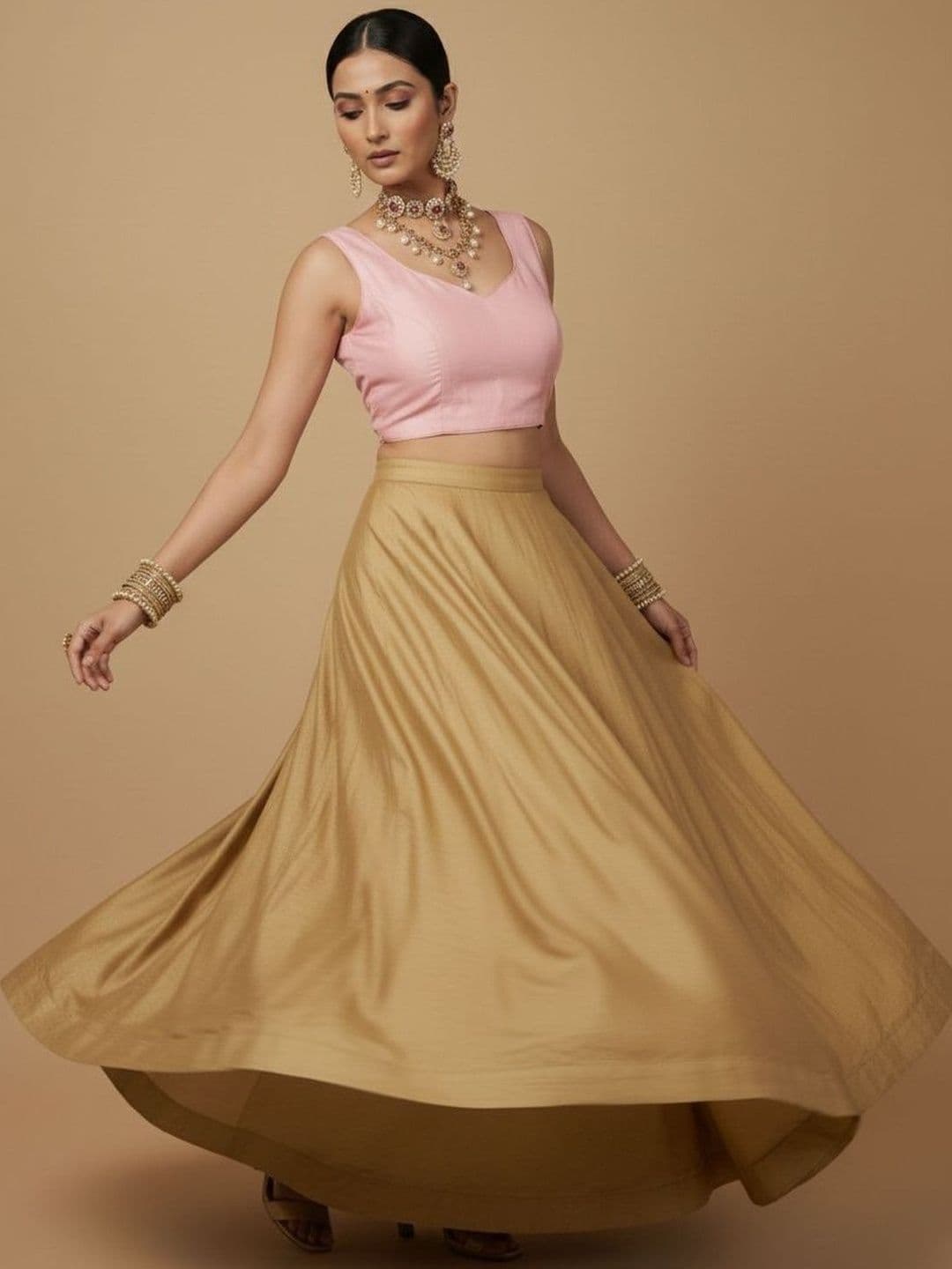 Anouk Silk Solid Saree Blouse - view 1