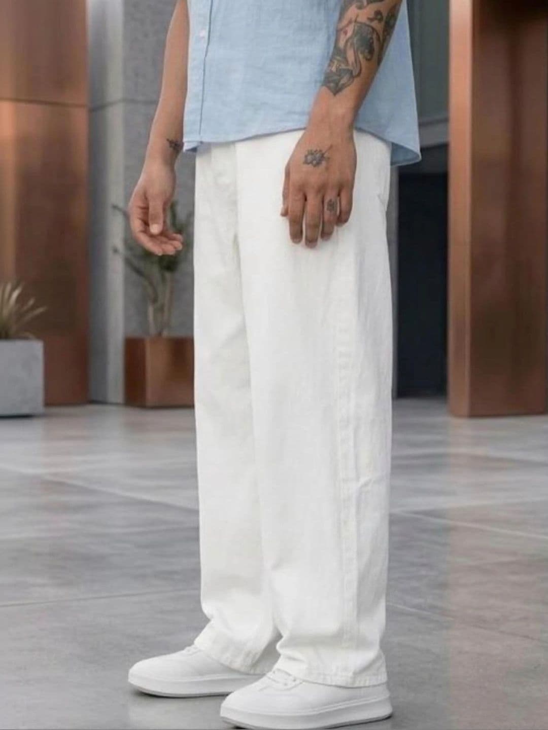 Moda Rapido Men Classic Wide Leg Mid-Rise Stretchable Jeans - view 1