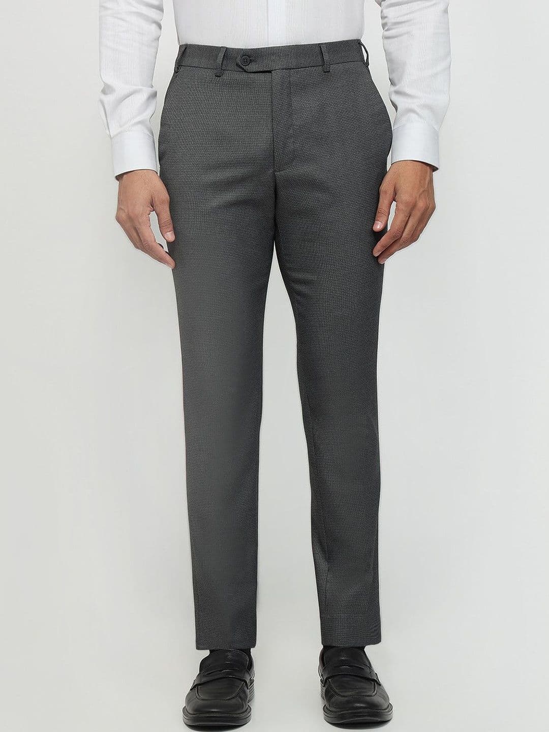 Park Avenue Men Textured Smart Trousers - view 1