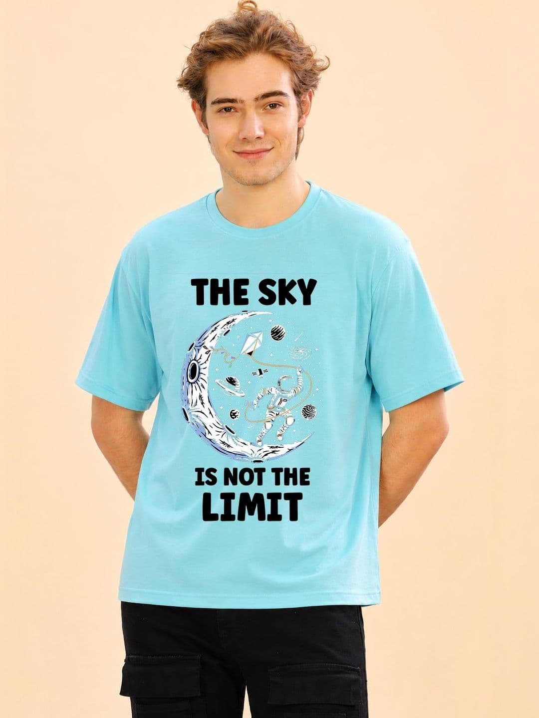 FALTU.CO Men Graphic Printed Pure Cotton Oversized T-shirt - view 1