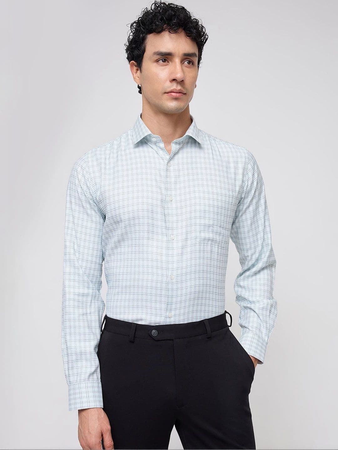 Raymond Men Slim Fit Checked Formal Shirt - view 1