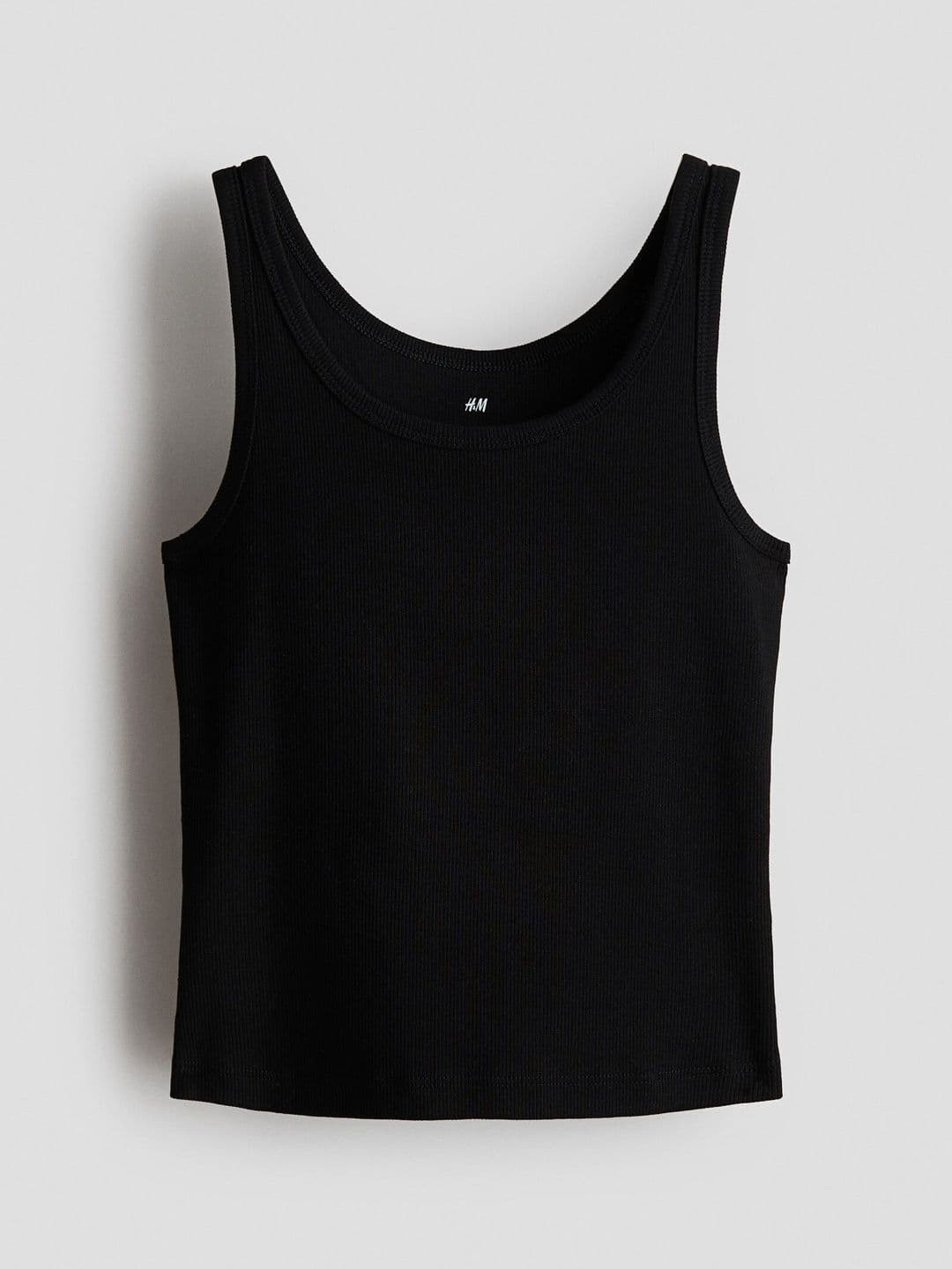 H&M Ribbed Cotton Vest Top - view 1