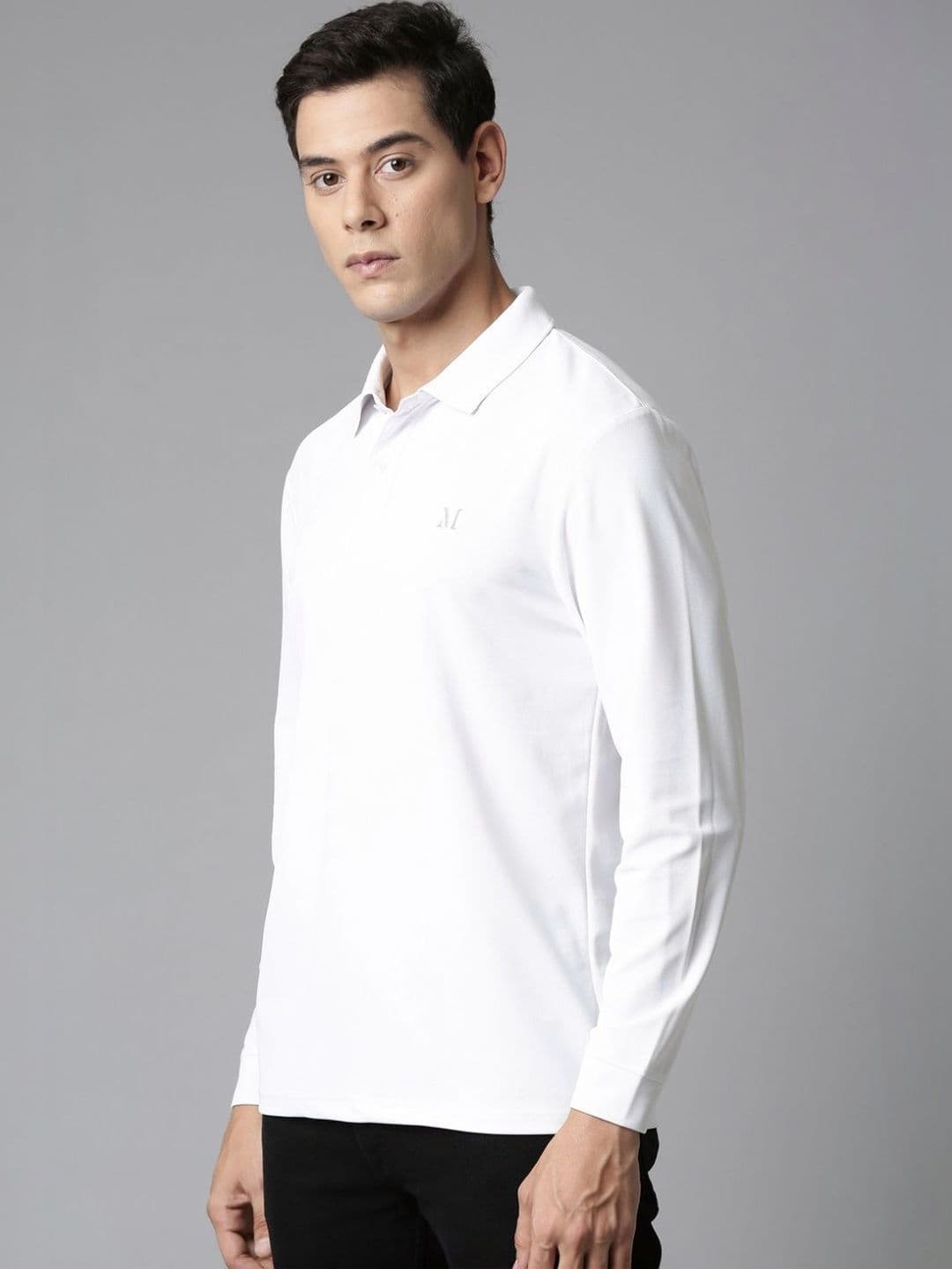 MAXZONE Men Brand Logo Printed Polo Collar T-shirt - view 1