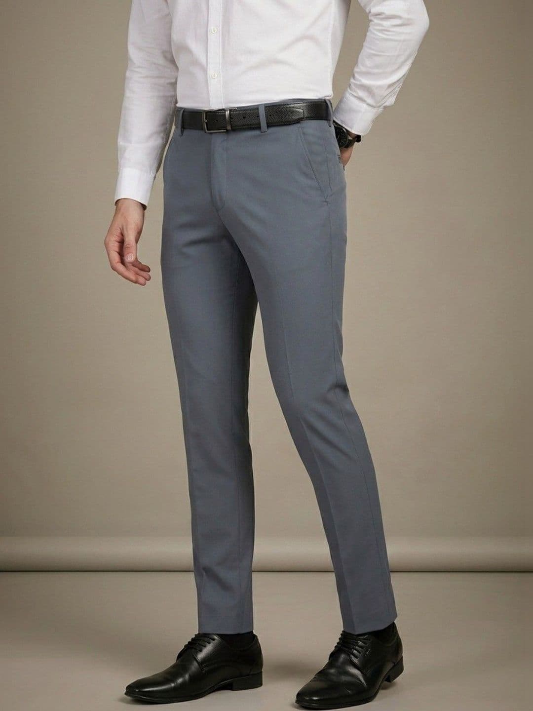 glitchez Men Slim Fit Formal Trousers - view 1