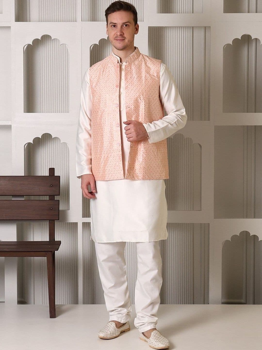 APPIX Embroidered Nehru Jackets - view 1