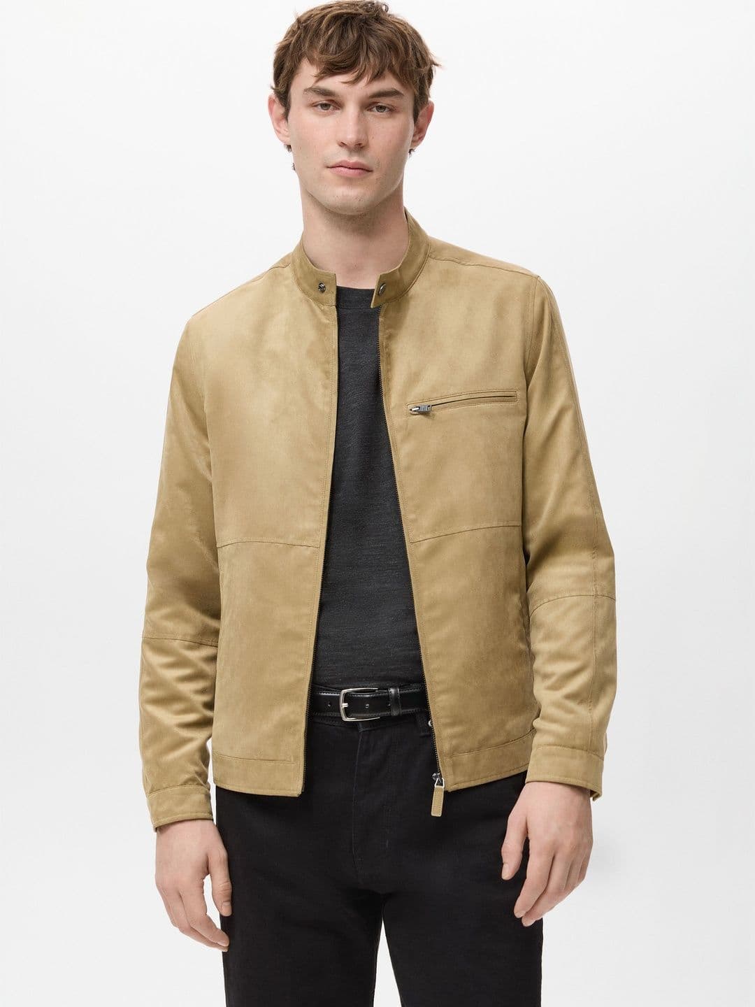 MANGO MAN Stand Collar Tailored Jacket - view 1