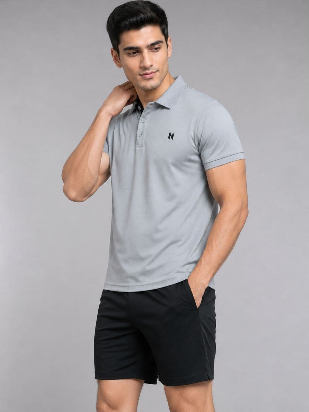 HUMAN SPIRIT Men Brand Logo Polo Collar T-shirt - view 1