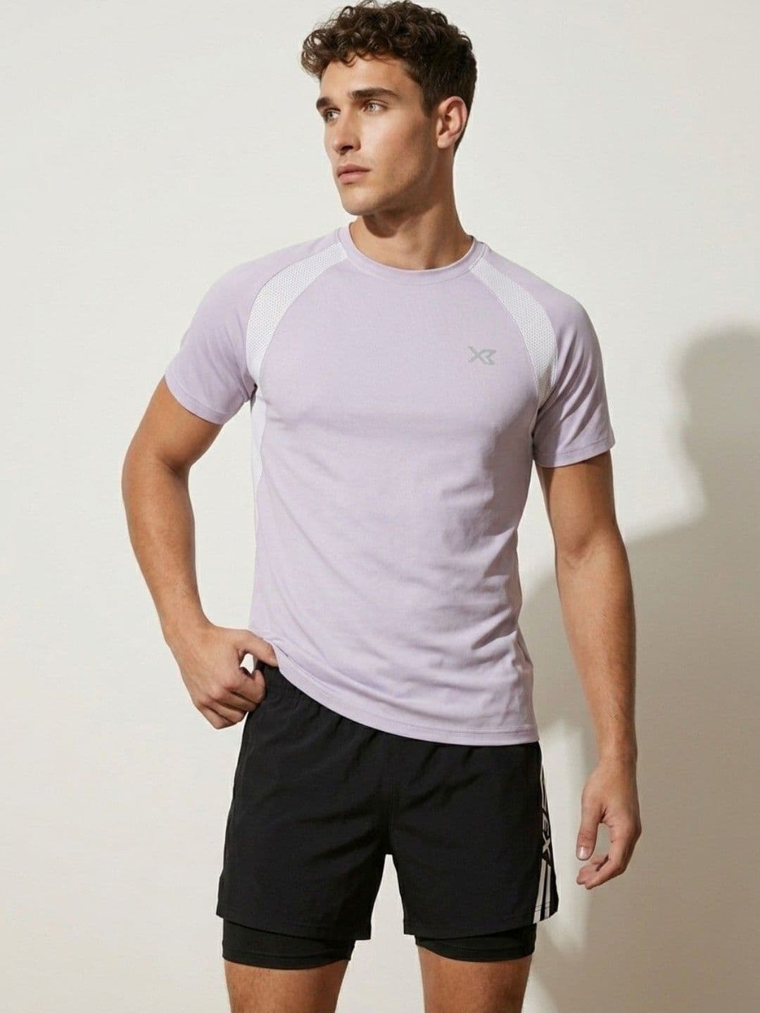 CROSS BENCH Lavender Colourblocked Sports T-shirt - view 1