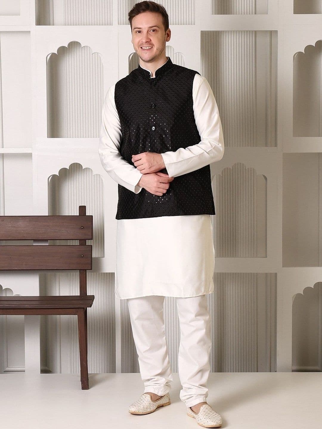 APPIX Embroidered Nehru Jackets - view 1