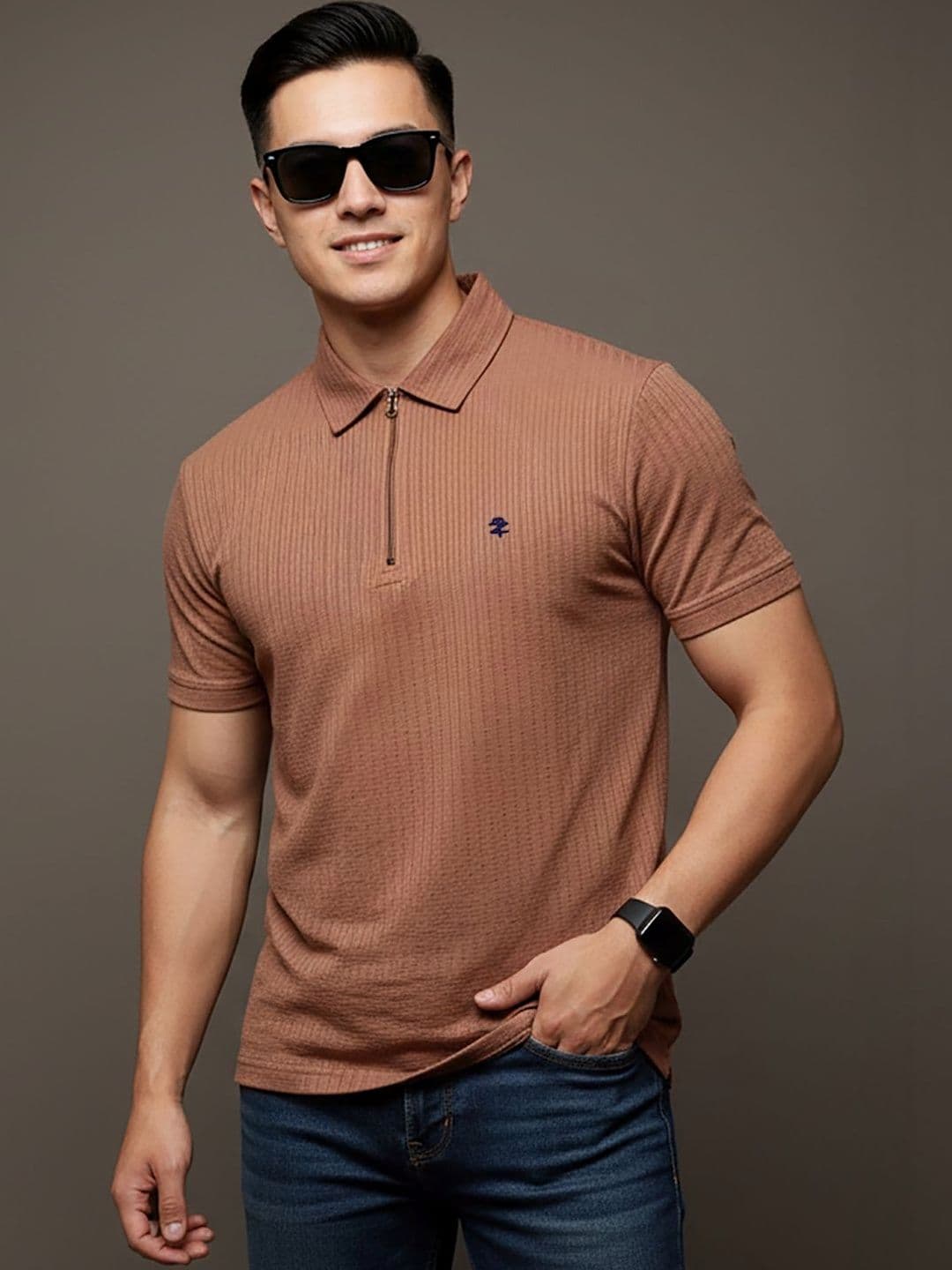 HERE&NOW Men Polo Collar T-shirt - view 1