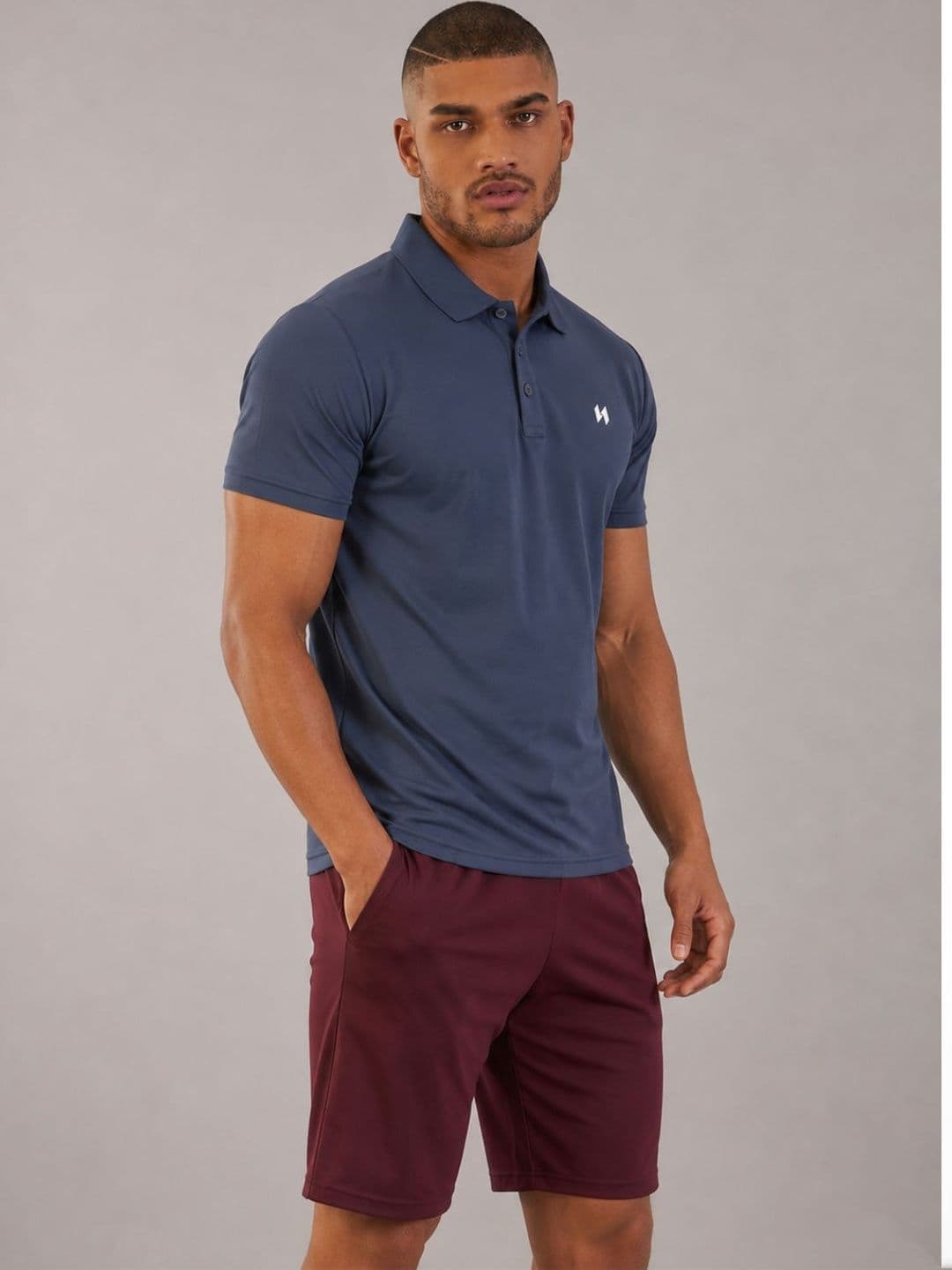 HUMAN SPIRIT Brand Logo Polo Collar Short Sleeves T-shirt - view 1