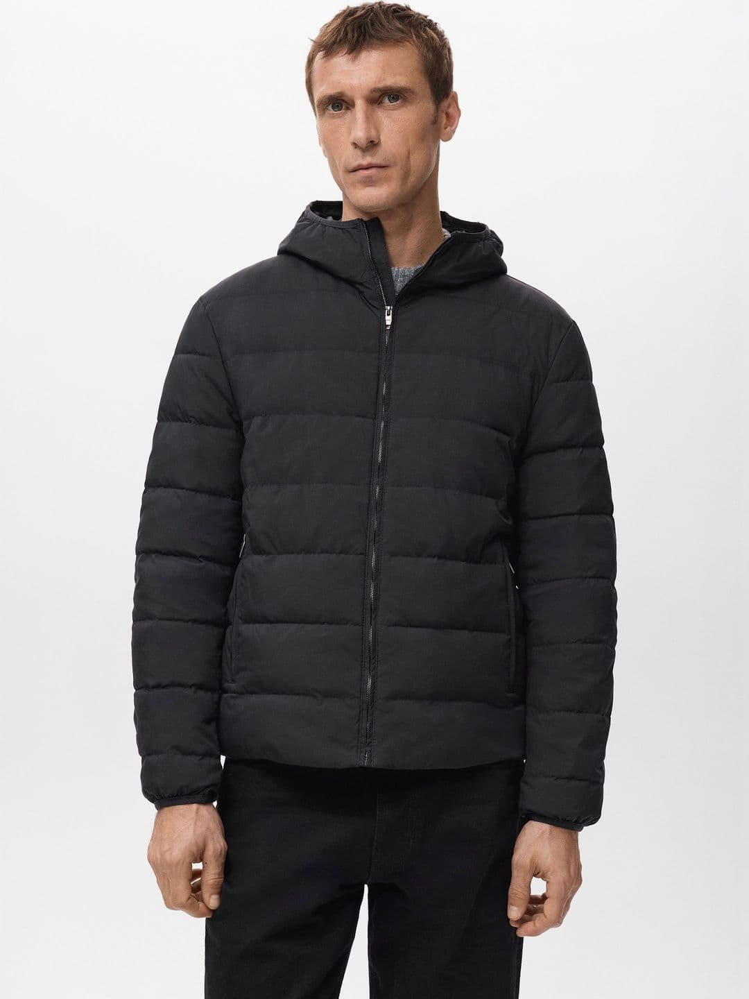 MANGO MAN Hooded Padded Jacket - view 1