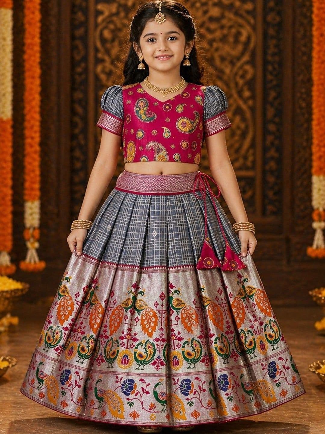 Ethzy Girls Ready to Wear Lehenga & - view 1