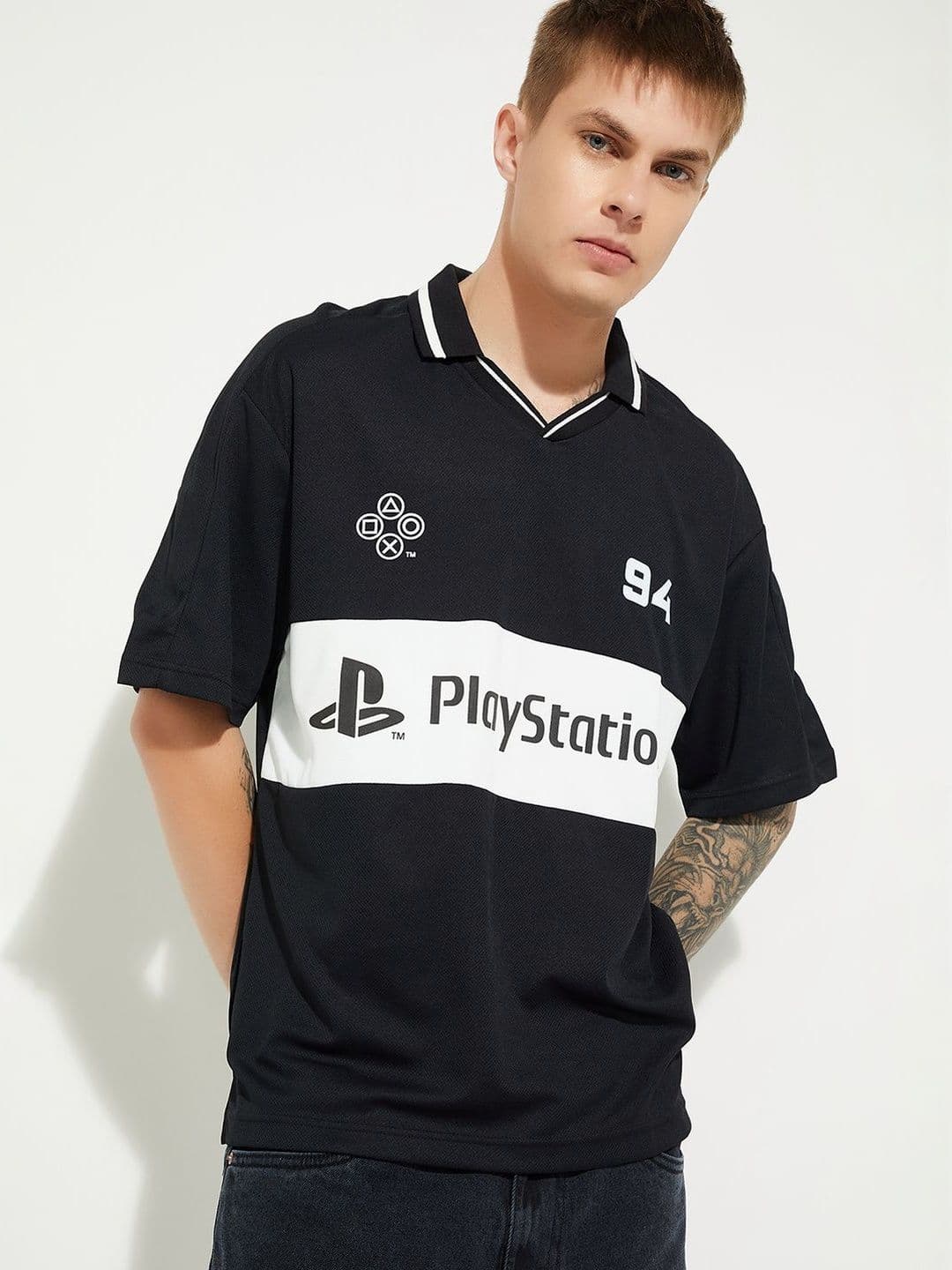 max Men Colourblocked Polo Collar T-shirt - view 1