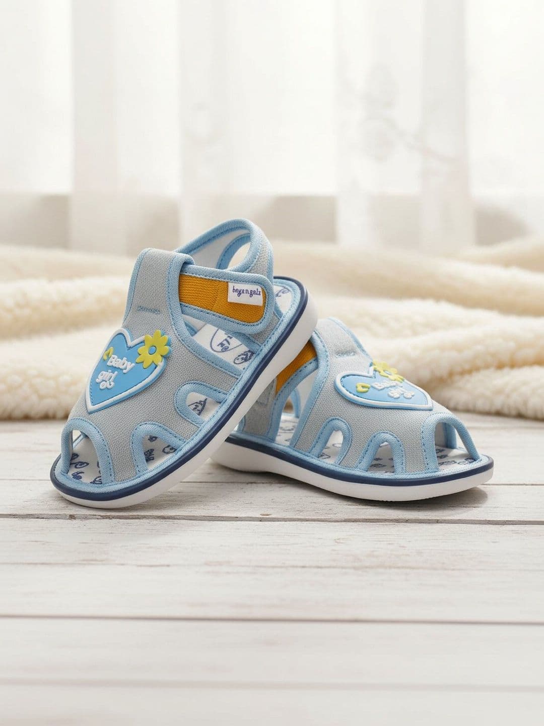 BOYZ N GALZ Girls Embellished Open Toe Flats - view 1