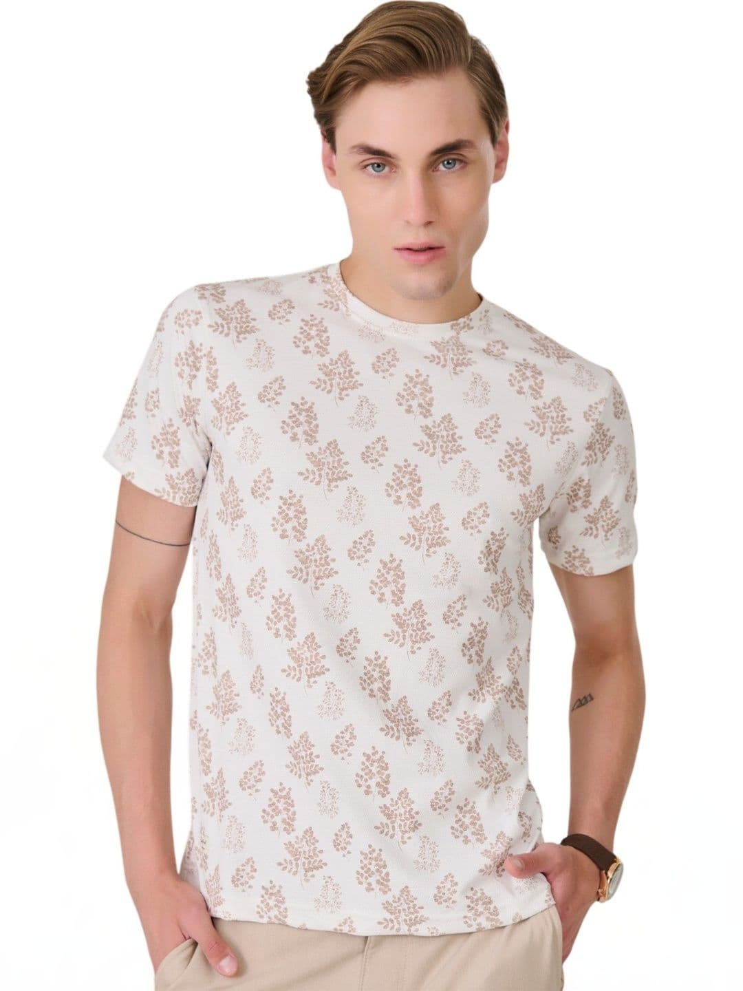 Plugin Men Floral Printed T-shirt - view 1