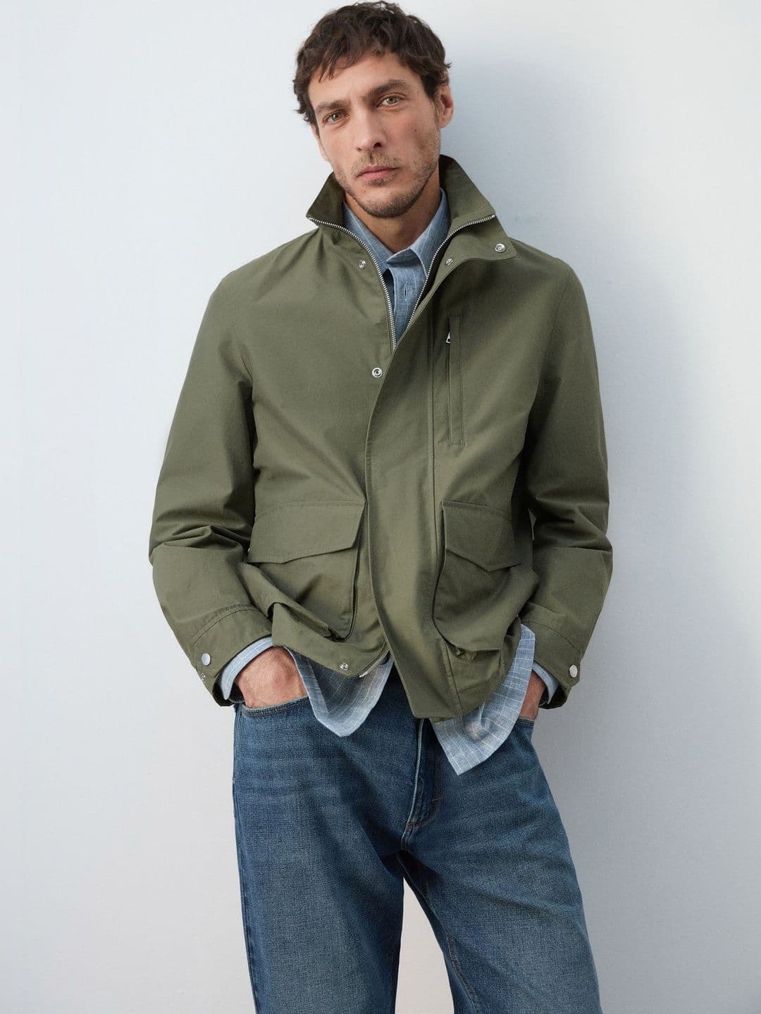 MANGO MAN Mock Collar Tailored Jacket - view 1