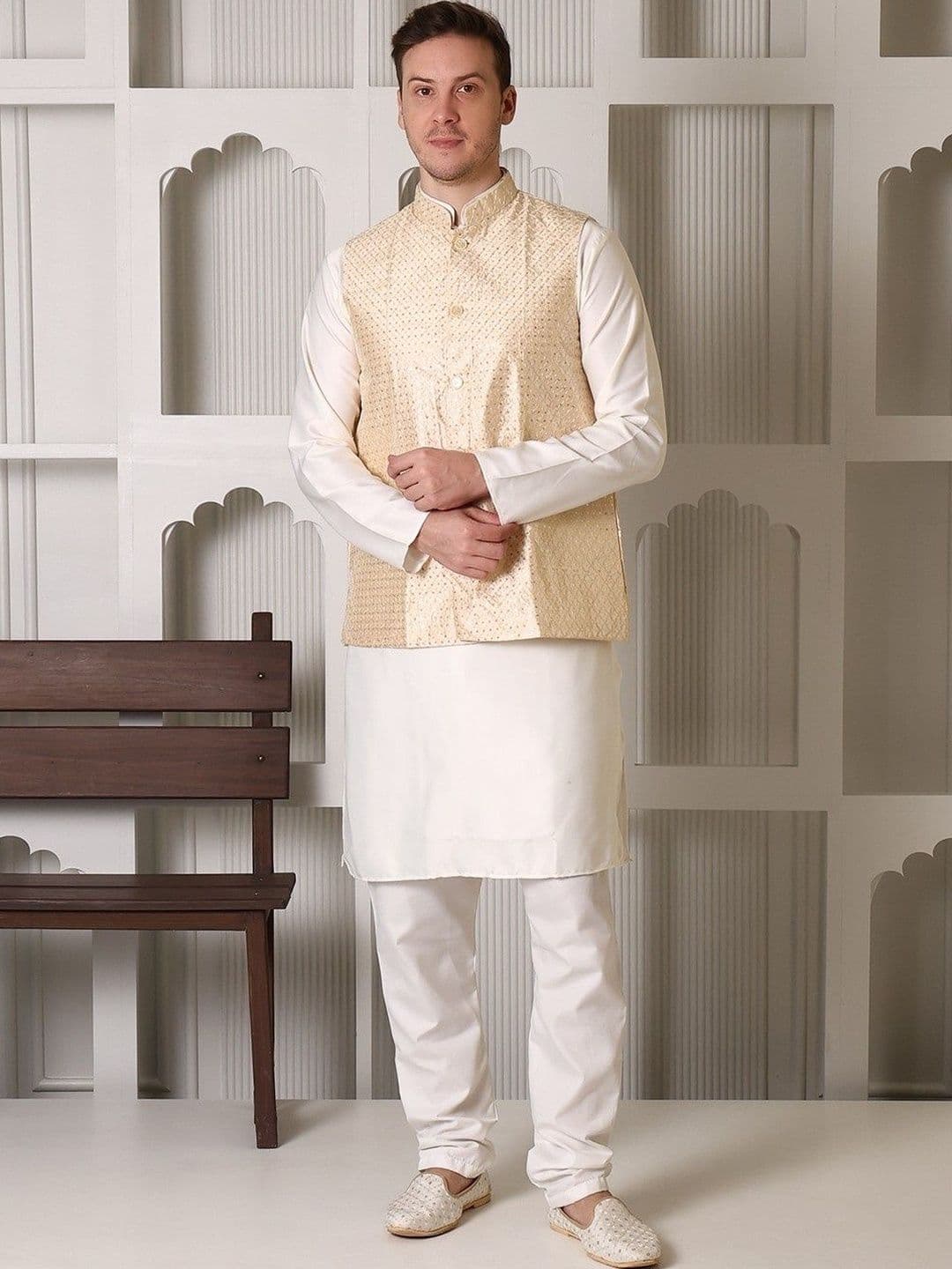 APPIX Embroidered Nehru Jackets - view 1
