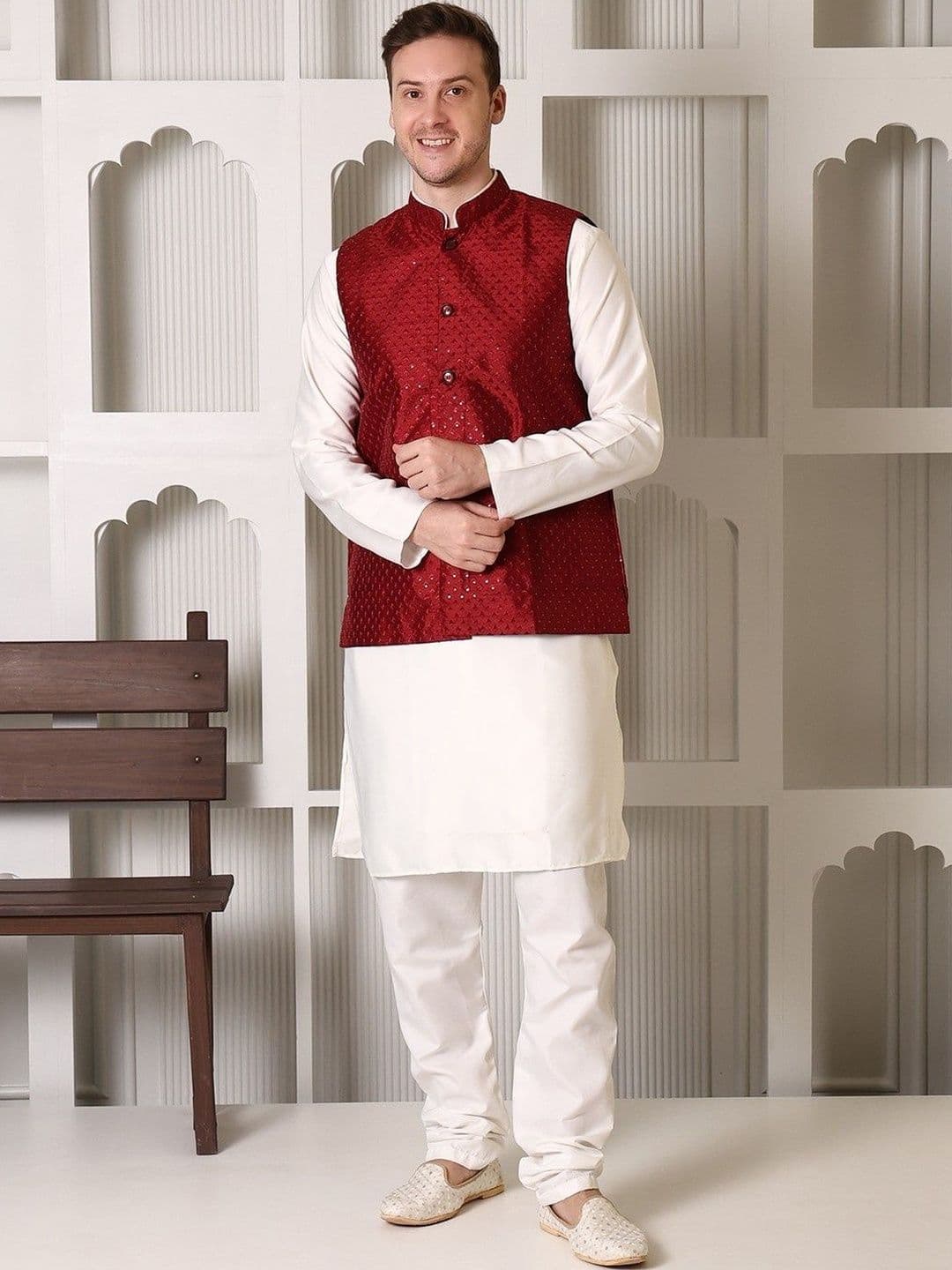 APPIX Embroidered Nehru Jackets - view 1
