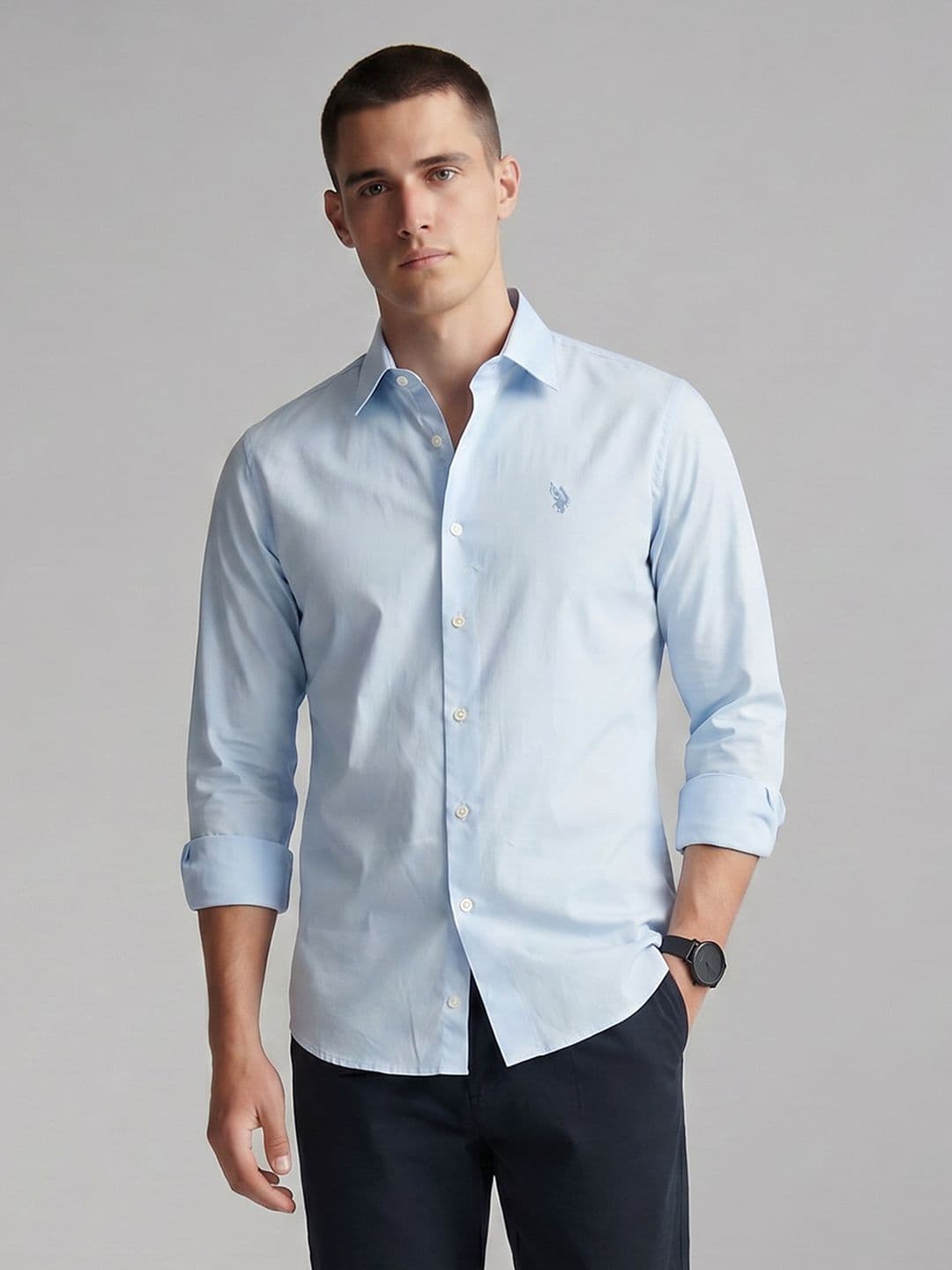 U.S. Polo Assn. Tailored Fit Pure Cotton Casual Shirt - view 1