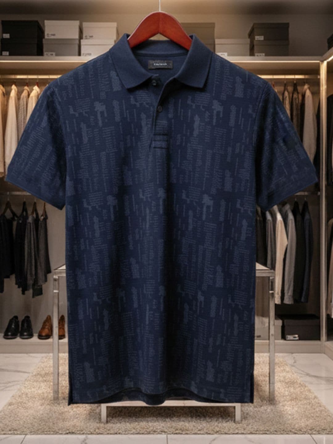 HERE&NOW Men Printed Polo Collar T-shirt - view 1